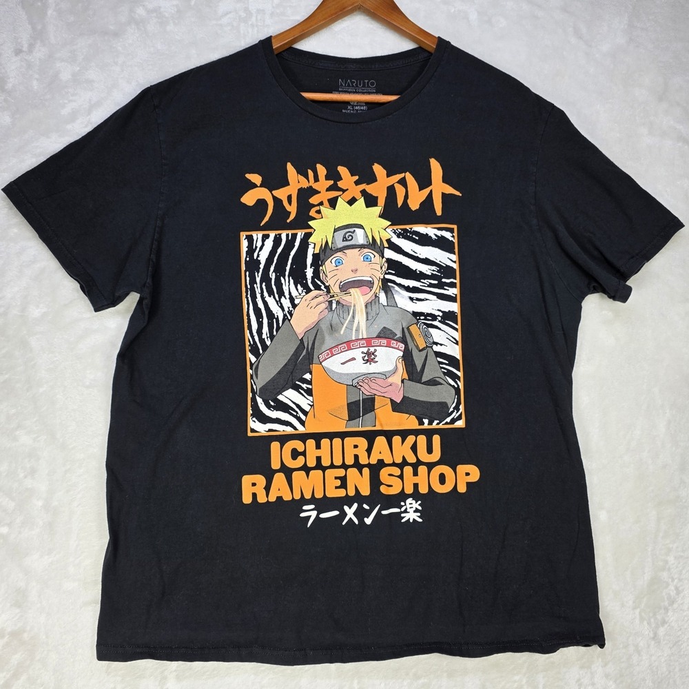 Naruto Shippuden Mens' Anime Shirt Ichiraku Ramen Shop Adult T-Shirt, Size XL